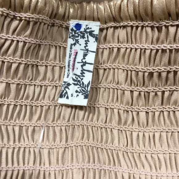 Free People Gold Metallic Just Dance Babydoll Slip - Picture 10 of 11